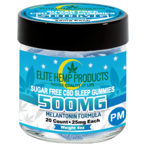 Sugar Free CBD Gummy to help with sleep. Formulated by Elite Hemp products, one of the top destinations for Hemp and CBD gummies.